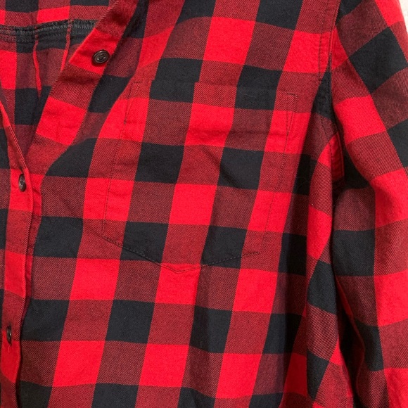 Madewell | red plaid shirt - Picture 7 of 10